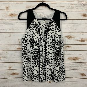 Vince Camuto Black White Animal Print Care…